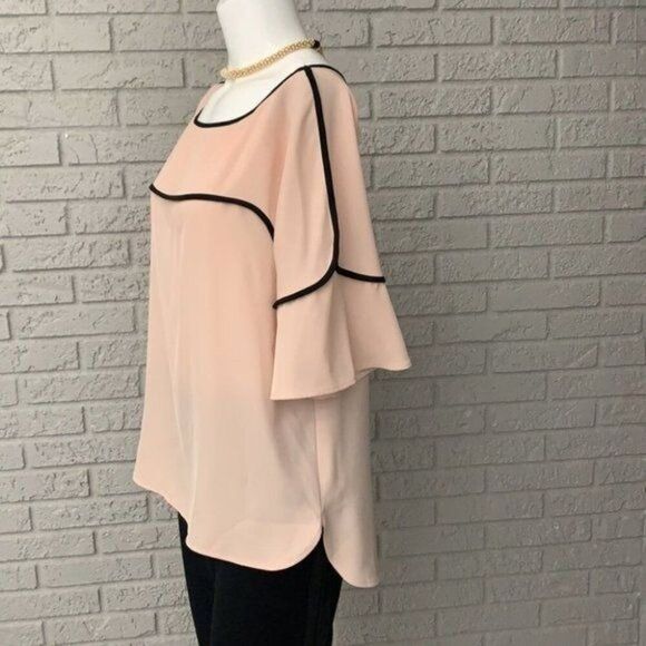 Calvin Klein Modern Essential Women Blush Hi-Low Blouse Size M NWT - Picture 6 of 12